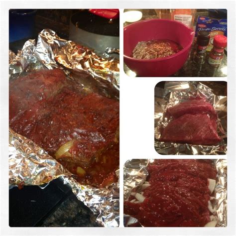 Turn over brisket and place on top of the bed of onions, fat side up. Beef Brisket -- 32oz ketchup, 2 packets Lipton Onion Soup Mix, 1 large onion, 2 Tbs ...