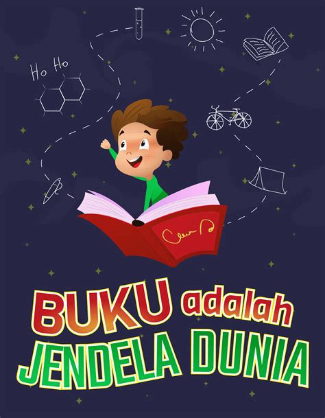 14 Contoh Poster Pendidikan Buku Adalah Jendela Dunia Images Riset