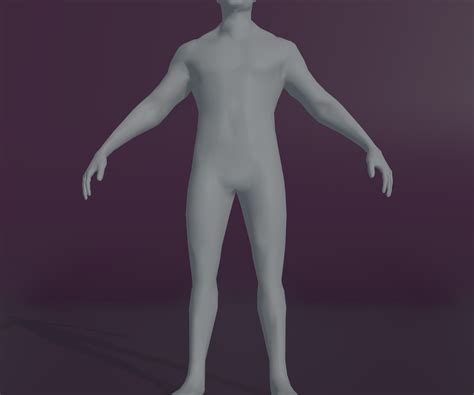 Male Body Base Mesh Animated And Rigged 3d Model Flippednormals