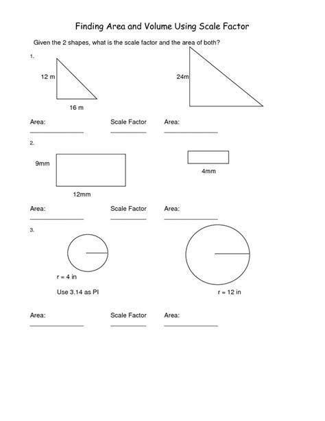 Scale Drawings Math Worksheet