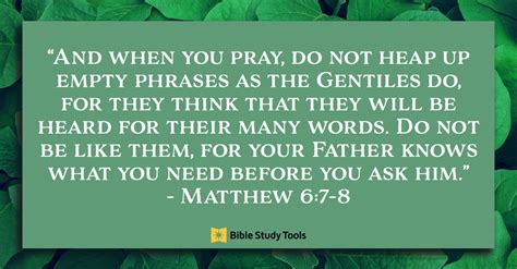 God Knows What We Need Before We Ask Matthew 68 Your Daily Bible