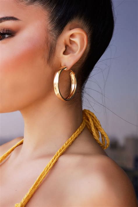 Bad Girls Only Hoop Earrings Gold Jewelry Fashion Nova