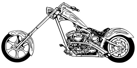 Harley Davidson Harley Motorcycle Black And White Clipart 2 Clipartix