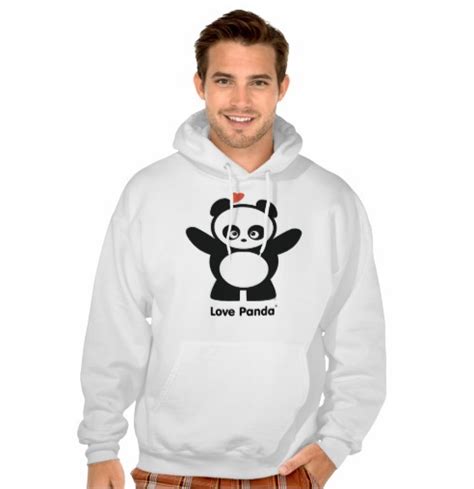 Love Panda Hoody Zazzle Hoodies Panda Hoodie Hooded Sweatshirts
