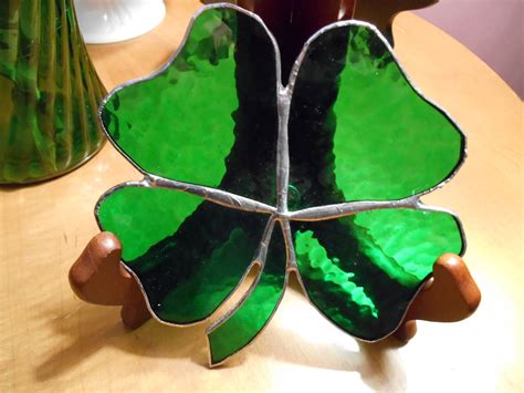 Stained Glass Four Leaf Clover Four Leaves Four Leaf Clover Stained