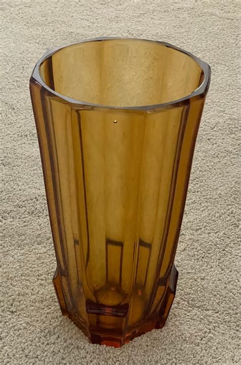 Large Art Deco Art Glass Faceted Vase By Josef Hoffmann For Moser Glassworks For Sale At 1stdibs