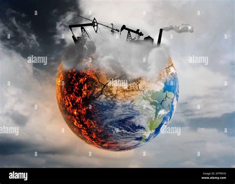 Foto Conceptual Que Representa La Tierra Destruida Por El Calentamiento