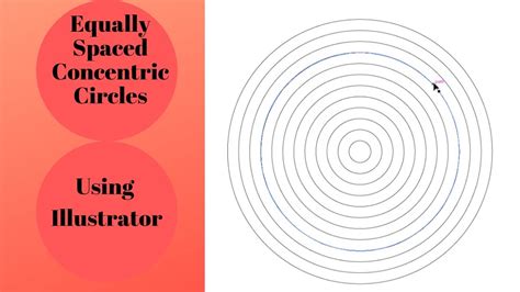 Equally Spaced Concentric Circles Using Illustrator Youtube