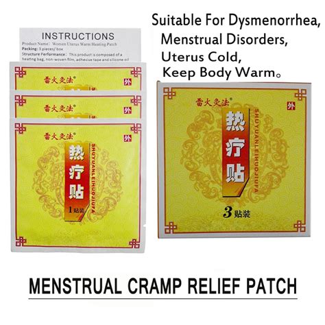 Pcs Bags Box Women Menstrual Cramp Relief Patch Long Time Heating Pain Reliever Plaster Body