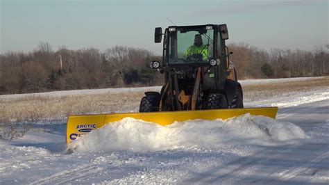 Arctic Sectional Plowing Snow 14ld Mini Loader Pusher Youtube