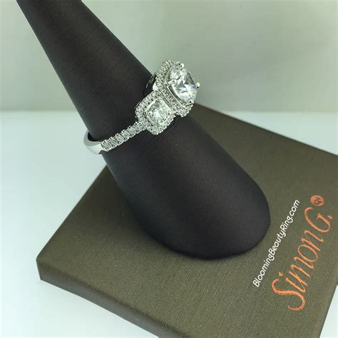 Pearson's jewelry | 926 elm st., manchester, nh. Simon G Elite 3 Stone Diamond Engagement Ring - MR2080 | Unique Engagement Rings for Women by ...