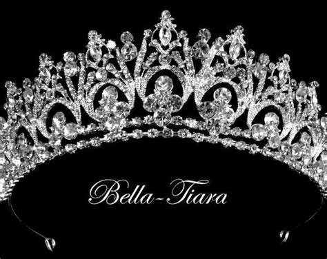 Swarovski Crystal Tiara Silver Crystal Wedding Crown Crystal Etsy In