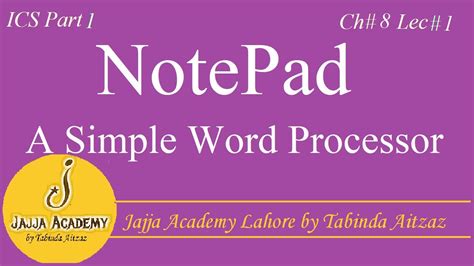 Simple Word Processor Notepad Tutorial For Beginners Youtube