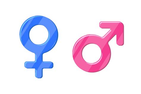 Heterosexual Gender Symbol Mars And Venus Icon Set Male And Female