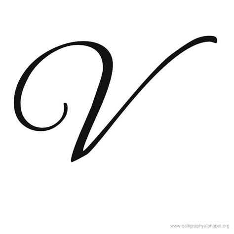 Calligraphy Alphabet V | Alphabet V Calligraphy Sample Styles