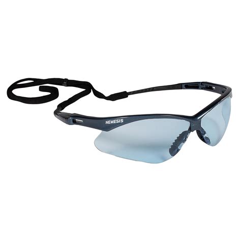 jackson safety v30 nemesis safety glasses 19639 light blue lenses with blue 696231366130 ebay