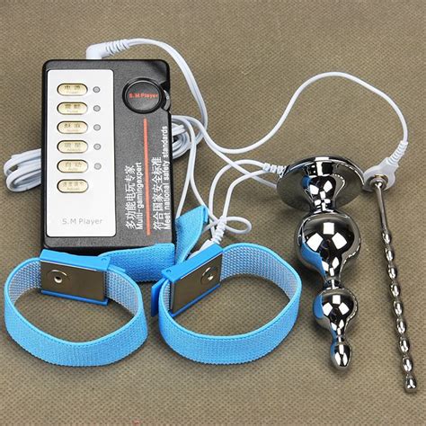 Electro Kit Stainless Steel Penis Urethral Sounding Plug Electric Shock Cock Ring Ball Stretcher