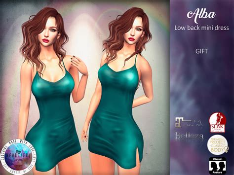 Second Life Marketplace Tbo Alba Low Back Dress Wear Me T