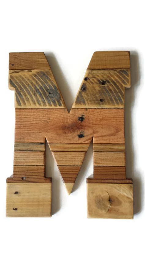 16 Wood Letter Rustic Home Decor Large Wooden Letters Etsy
