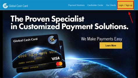 Global Cash Card Account Login Process Login