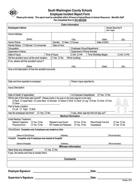 School Incident Report Form Template Fill Out And Sign Online Dochub