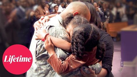 military dad surprises his daughters at church coming home s1 flashback lifetime youtube