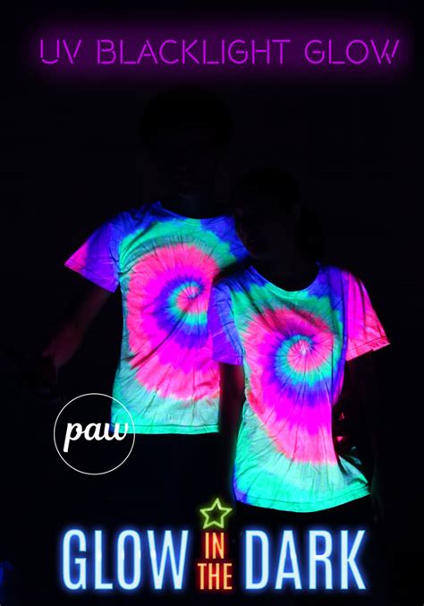 Neon Rainbow Tie Dye Black Light Glow In The Dark Shirt