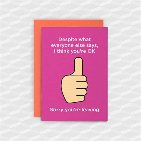 Sorry Youre Leaving Cardsfunny Sorry Cardsi Think Etsy