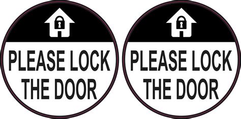 Stickertalk Please Lock The Door Vinyl Stickers 1 Sheet