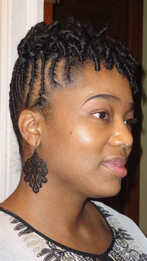 They all feature extensions styled in a rope twist, secured onto real hair at the base. Flat Twist Updo Natural Hair