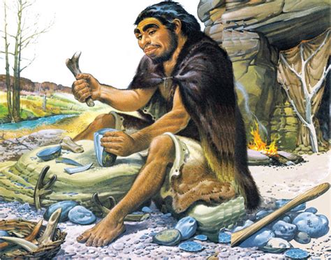 بدأ في العالم (أفريقيا) منذ حوالي 2300 ألف سنة خلت، وانتهى في حدود 12 ألف سنة مضت في عصر بليستوسين)(pleistocene). دليل إشعال النار للطبخ والتدفئة في أوروبا موجود في أسبانيا ...