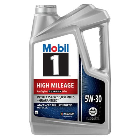 Mobil 1 High Mileage Full Synthetic Motor Oil 5w 30 5 Quart Walmart