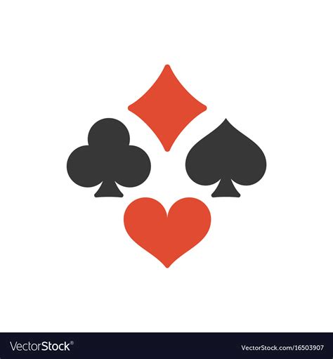 Four Playing Cards Suits Symbols Royalty Free Vector Image