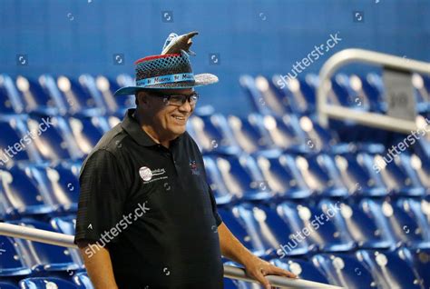 Miami Marlins Fan Prepares Watch Baseball Editorial Stock Photo Stock