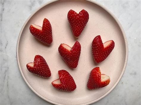 How To Cut Strawberries Into Hearts Cooking School Food Network