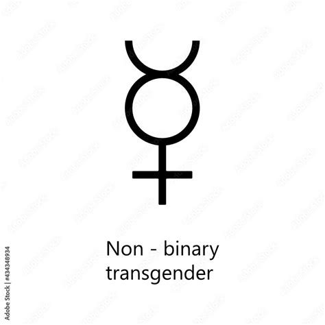 non binary transgender symbol genderqueer symbol svg icon stock vector adobe stock