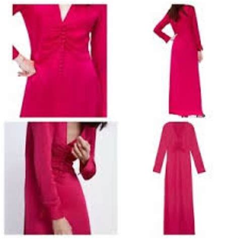 Zara Dresses Nwt Zara Fuschia Satin Dress Xs Poshmark