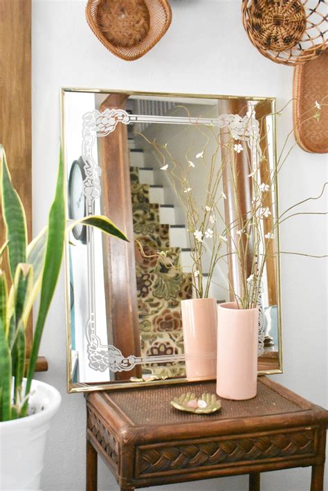 Vintage Etched Mirror/Brass Mirror/Floral | Etsy | Etched mirror, Brass mirror, Mirror