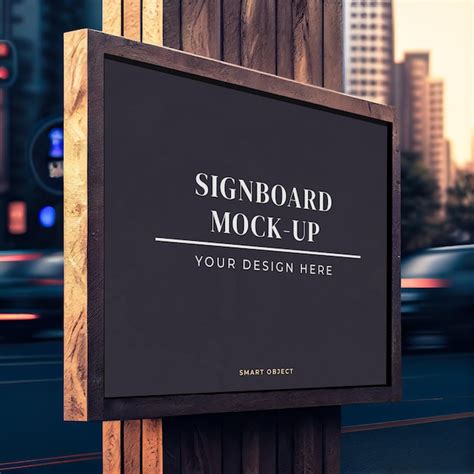 Premium Psd Signboard Mockup Psd