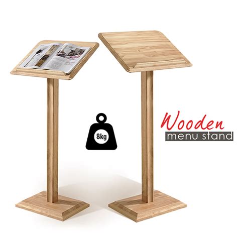 Wooden Menu Display Stand Udo Basic Applied