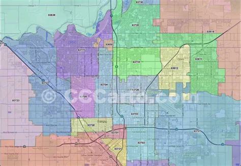 Fresno City Zip Code Map World Map