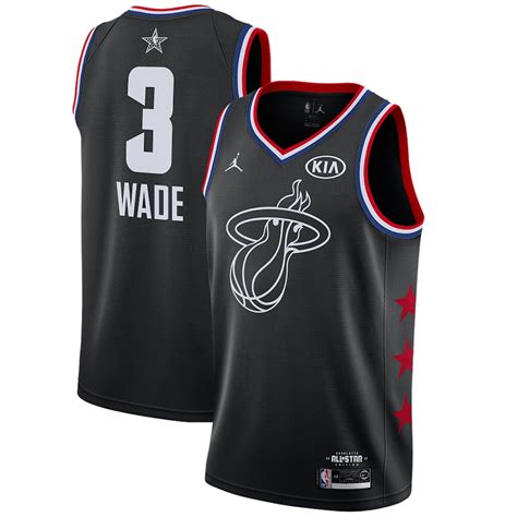 Mens Miami Heat Dwyane Wade Jordan Brand Black 2019 Nba All Star Game