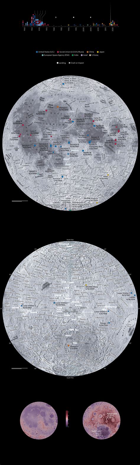 Our Newest Moon Map Explore 50 Years Of Lunar Visits Apollo 16 Moon