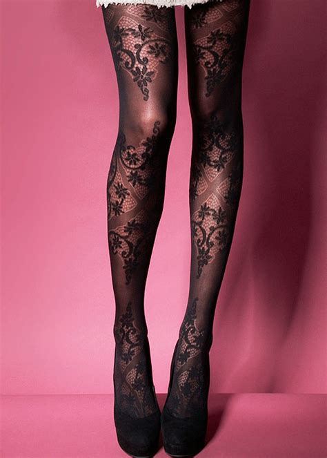 Charnos Opaque Floral Tights