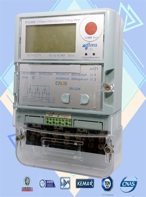 Automated Reading Commercial Electric Meter Three Phase Electricity Meter