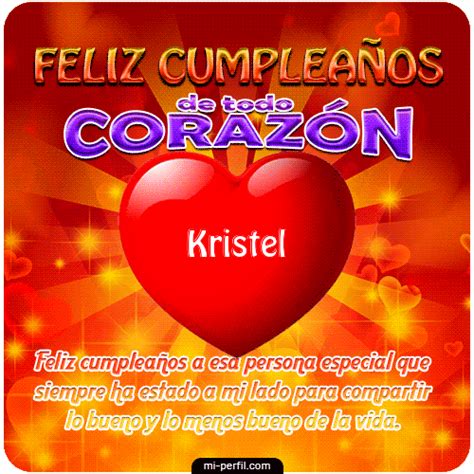 🎂feliz Cumpleaños De Todo Corazón Kristel