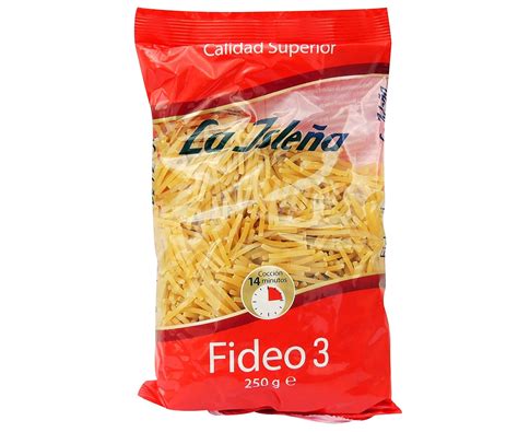 La Isleña Pasta Fideos Nº 3 Paquete De 250 G