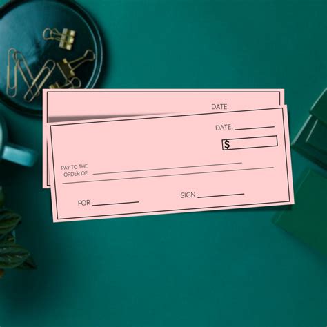 Blank Cheque Blank Checks Blank Check Template Svg Download Now Etsy