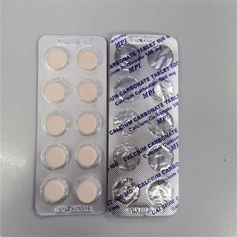 Calcium Carbonate 500mg Tablet Mpi 1 Strip Shopee Malaysia