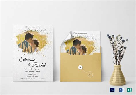 Modern Engagement Invitation Design Template In Word Psd Publisher